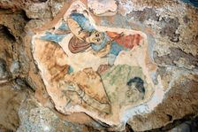 Fresco showing St Elias, Roman gymnasium, Salamis, North Cyprus. Creator: Peter Thompson