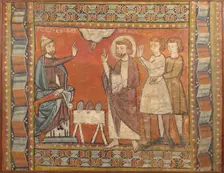 Fresco with Miracle of the Jewels, late 13th-early 14th century. Creator: Unknown