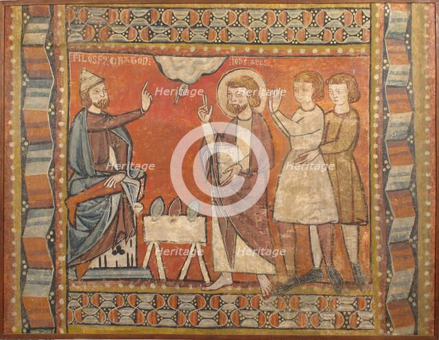 Fresco with Miracle of the Jewels, late 13th-early 14th century. Creator: Unknown.