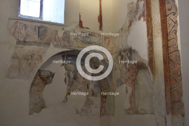Frescoes, Cristo de la Luz Shrine, Toledo, Castile-La Mancha, Spain, 2022.  Creator: LTL.