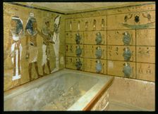 Frescoes in the crypt of Tutankhamun in the Valley of the Kings at Thebes