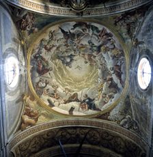 Frescos in the dome of the central apse in the cathedral of Jaca, work by Fray Manuel Bayeu