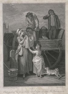 Fresh Gathered Peas Young Hostings Cries of London, c1795. Artist: Pietro Bonato