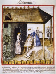Fresh or unmatured cheese, 14th century. Creator: Unknown