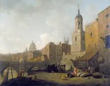 Fresh Wharf, London Bridge c1762. Creator: William Marlow