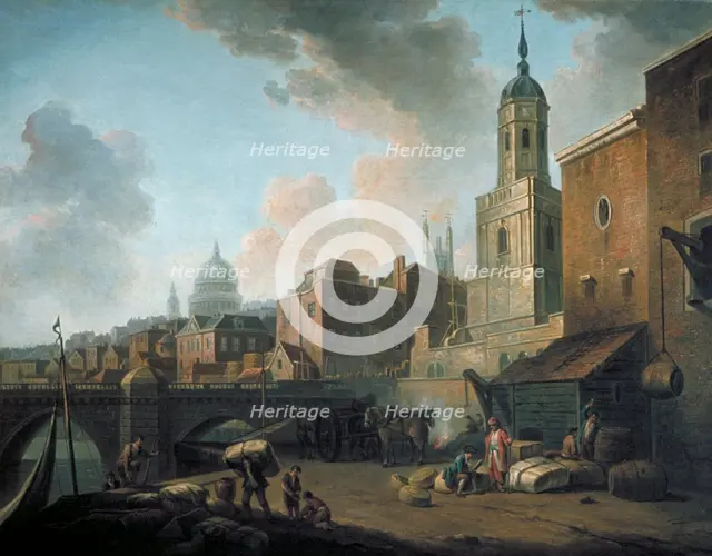 'Fresh Wharf, near London Bridge', c1762. Artist: William Marlow