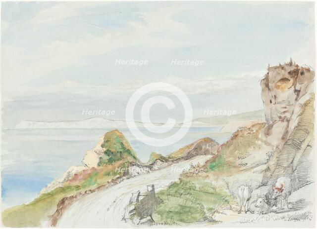 Freshwater Bay, Isle of Wight, 1839. Creator: George Hayter.