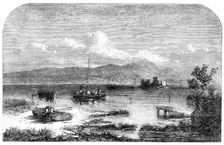 Freshwater fishes: angling in Scotland - an angling match on Loch Leven, 1862. Creator: Mason Jackson