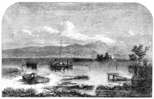 Freshwater fishes: angling in Scotland - an angling match on Loch Leven, 1862. Creator: Mason Jackson