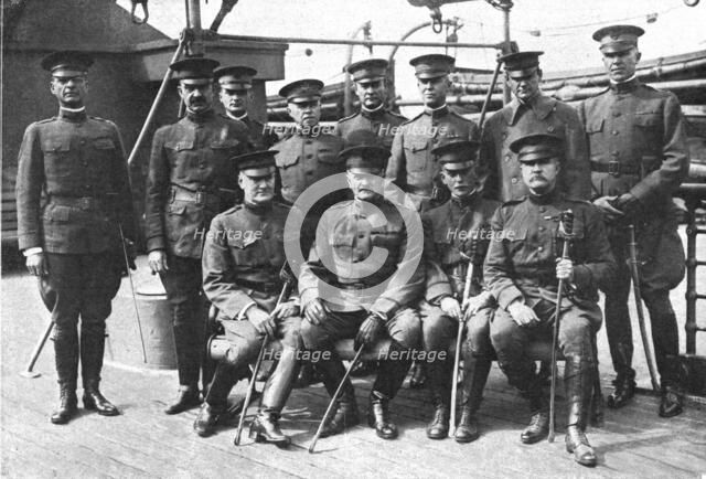 '<<Freres Dans la Meme Cause>>; En route pour la France: le general Pershing, commandant..., 1917. Creator: Unknown.