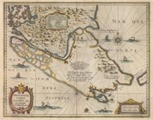 Freti Magellanici ac novi freti vulgo Le Maire exactissima delineatio, c.1630. Artist: Hondius, Jodocus (1563-1612)