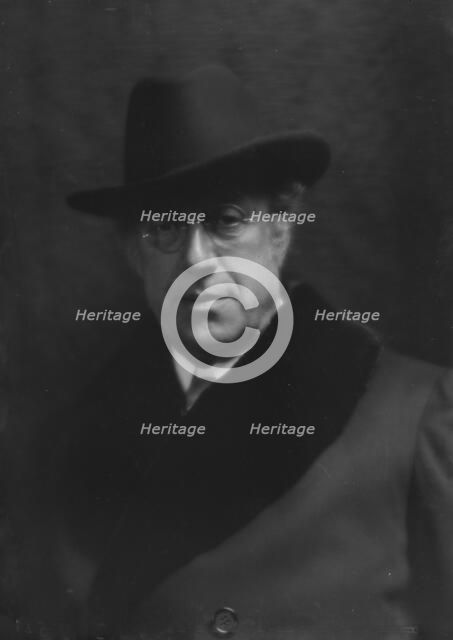 Freund, John C., portrait photograph, 1913 or 1914. Creator: Arnold Genthe.