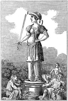 Freya (Frigg), goddess of love in Scandinavian mythology, 1834