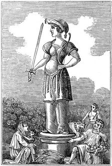 Freya (Frigg), goddess of love in Scandinavian mythology, 1834