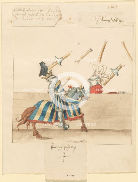 Freydal, The Book of Jousts and Tournament of Emperor Maximilian I: Combats...Kunig Philip, c1515. Creator: Unknown.