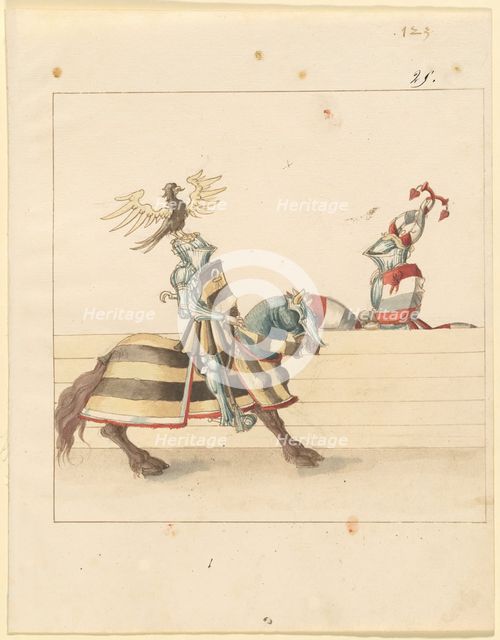 Freydal, The Book of Jousts and Tournament of Emperor Maximilian I: Combats..., Plate 111, c1515. Creator: Unknown.