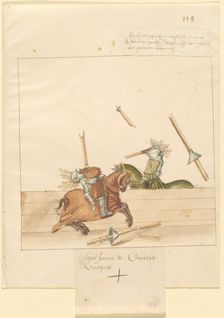 Freydal, The Book of Jousts and Tournament of Emperor Maximilian I: Combats..., Plate 107, c1515. Creator: Unknown