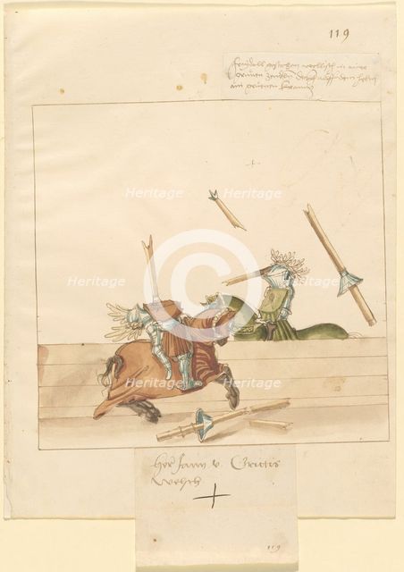 Freydal, The Book of Jousts and Tournament of Emperor Maximilian I: Combats..., Plate 107, c1515. Creator: Unknown.