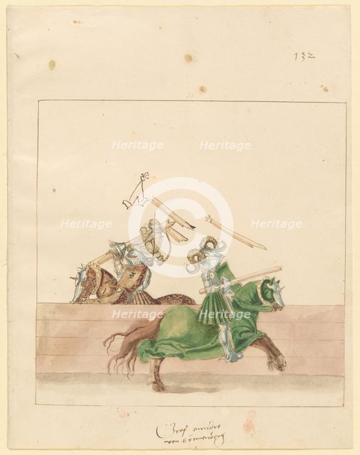 Freydal, The Book of Jousts and Tournament of Emperor Maximilian I: Combats..., Plate 120, c1515. Creator: Unknown.