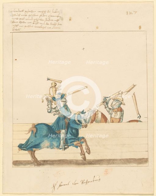 Freydal, The Book of Jousts and Tournament of Emperor Maximilian I: Combats..., Plate 115, c1515. Creator: Unknown.