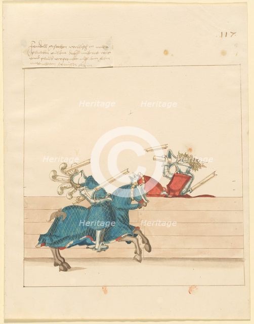 Freydal, The Book of Jousts and Tournament of Emperor Maximilian I: Combats..., Plate 105, c1515. Creator: Unknown.