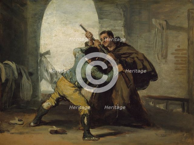 Friar Pedro Wrests the Gun from El Maragato, c. 1806. Creator: Francisco Goya.