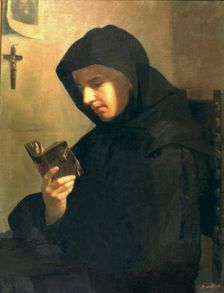 Friar praying Ramon Marti Alsina, 1856