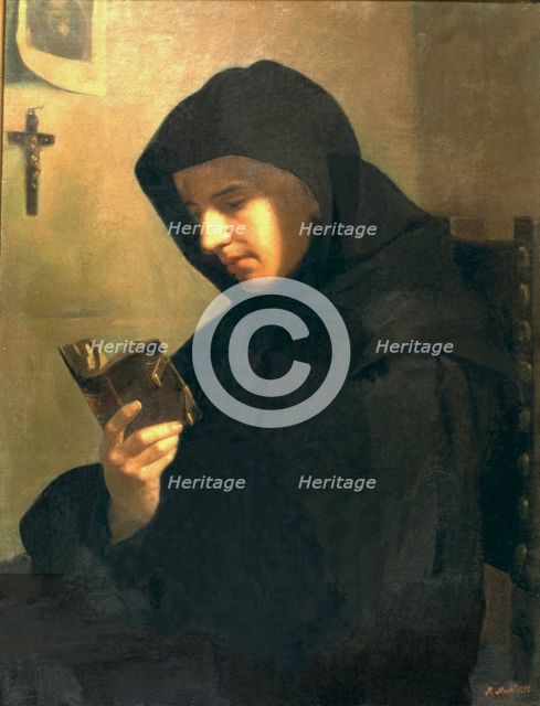  'Friar praying', Ramon Marti Alsina, 1856.