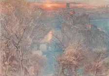 Fribourg, Switzerland: Sunrise 1900, (1923). Artist: Albert Goodwin