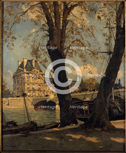 Frigate at Pont Royal, before 1883. Creator: Paul Lecomte.