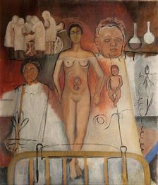 Frida and the Caesarean Operation or The Hospital, 1931. Creator: Kahlo; Frida (1907-1954)