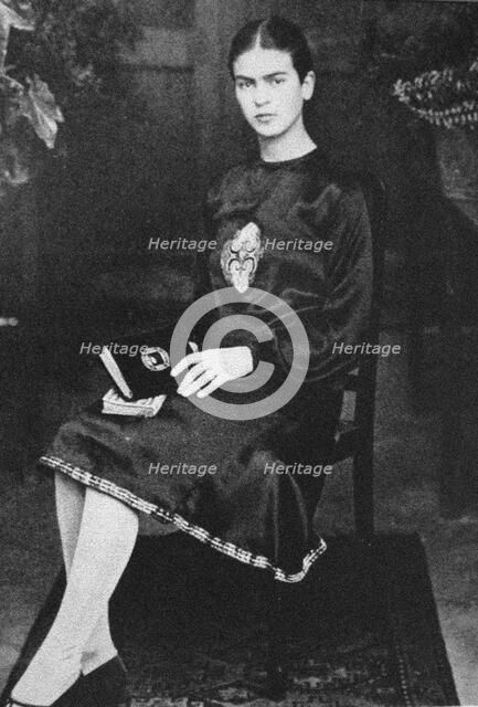 Frida Kahlo as a student, 1926. Creator: Kahlo, Guillermo (1871-1941).