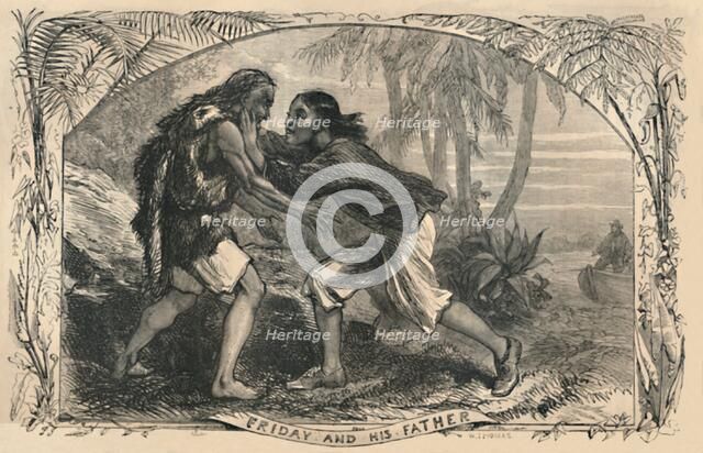'Friday and His Father', c1870. Artist: Unknown.