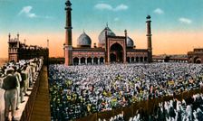 Friday prayers, Jama Masjid, Delhi, India, early 20th century