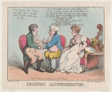 Friendly Accommodation, February 25, 1802., February 25, 1802. Creator: Thomas Rowlandson