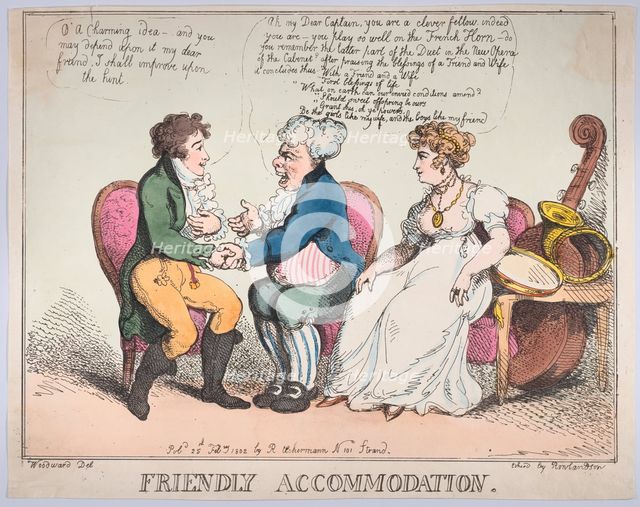 Friendly Accommodation, February 25, 1802., February 25, 1802. Creator: Thomas Rowlandson.