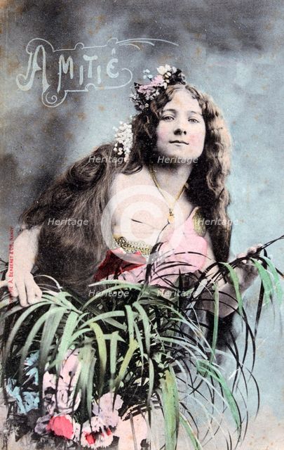 'Friendship', Vintage French postcard, c1900. Artist: Unknown