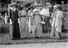 Friendship Charity Fete - Mrs. Emerson; Miss Duryea; Marian Crawford; Mary C. Mccauley, 1913. Creator: Harris & Ewing