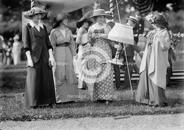 Friendship Charity Fete - Mrs. Emerson; Miss Duryea; Marian Crawford; Mary C. Mccauley, 1913. Creator: Harris & Ewing.