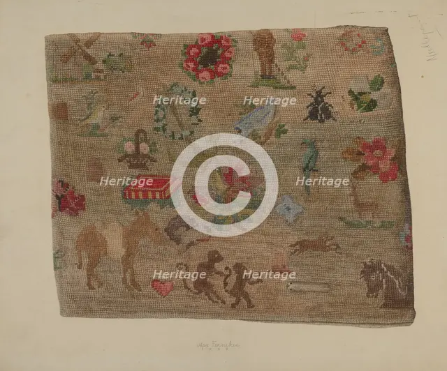 Friendship Pillow, 1939. Creator: Max Fernekes.