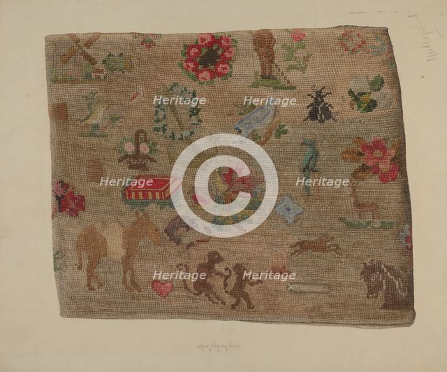 Friendship Pillow, 1939. Creator: Max Fernekes.