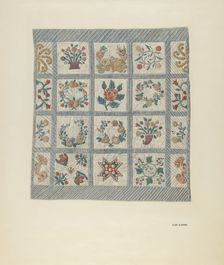 Friendship Quilt, 1935/1942. Creator: Flora G. Guerra
