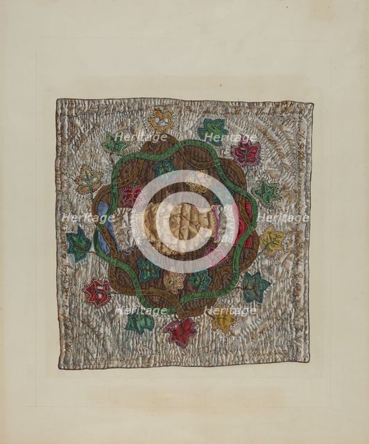 Friendship Quilt Block, c. 1938. Creator: Florence Truelson.