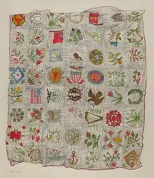 Friendship Quilt, c. 1937. Creator: Florence Truelson