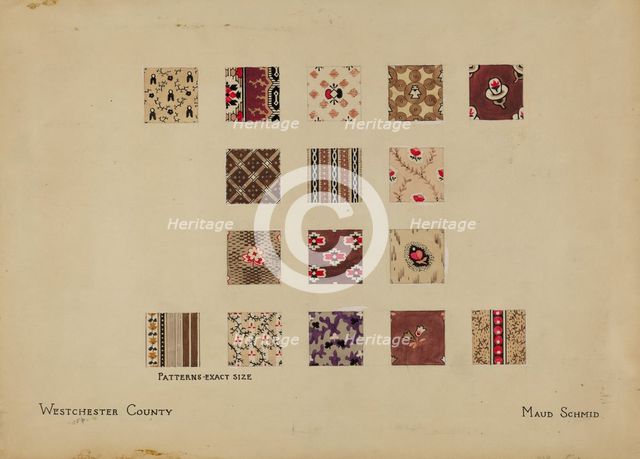 Friendship Quilt-Patchwork Section, c. 1936. Creator: Maud Schmid.