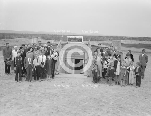 Friends church (Quaker), Dead Ox Flat, Malheur County, Oregon, 1939. Creator: Dorothea Lange.