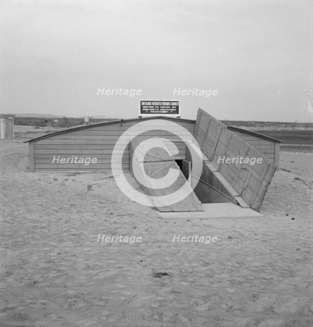 Friends church (Quaker), Dead Ox Flat, Malheur County, Oregon, 1939. Creator: Dorothea Lange.