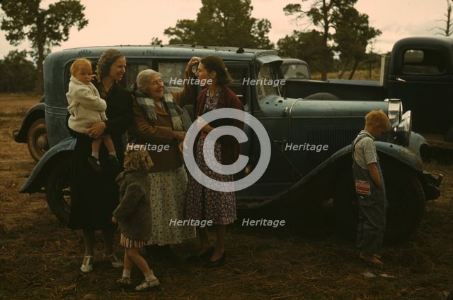 Friends meeting at the Pie Town, New Mexico Fair, 1940. Creator: Russell Lee.