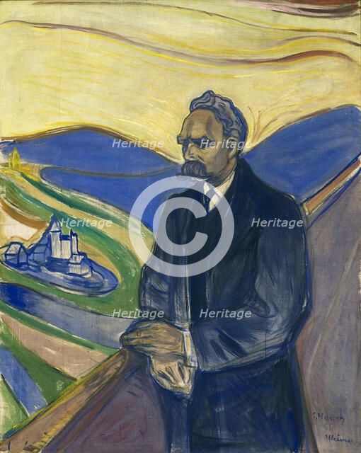 Friederich Nietzsche. Artist: Munch, Edvard (1863-1944)