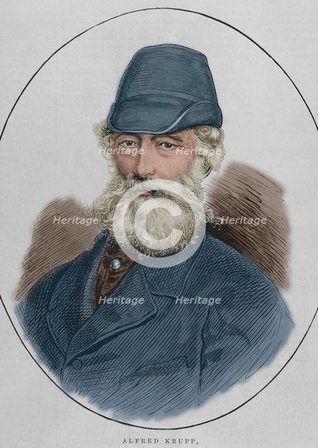 Friedrich Alfred Krupp, (1854-1902), German industrialist, owner of the cannon factory…Essen, 1878. Creator: Unknown.